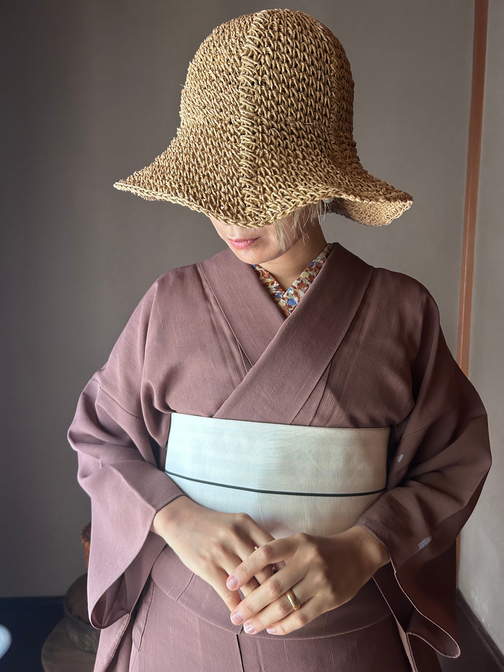 半襦袢 ブラウン《大地の音》