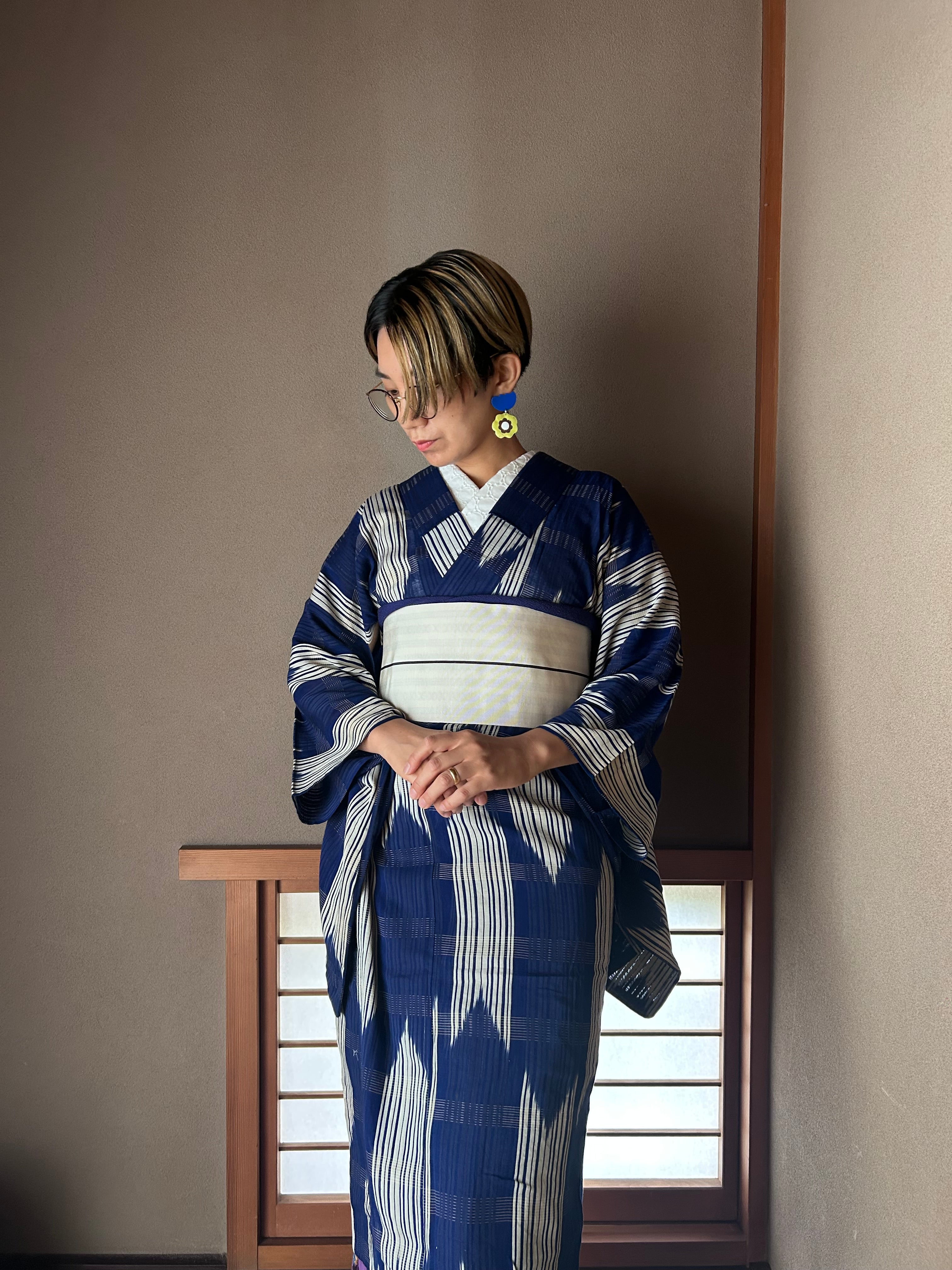 半襦袢 オフホワイト《菊の輪2》9月下旬発送